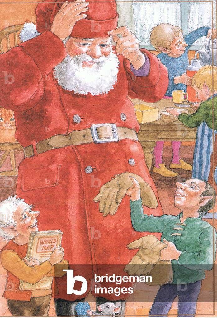 Santa's helpers, from source unknown (colour litho)