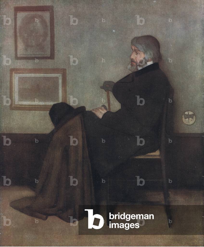 Thomas Carlyle's portrait, Bibbys Annual, 1916-1917 (colour litho)