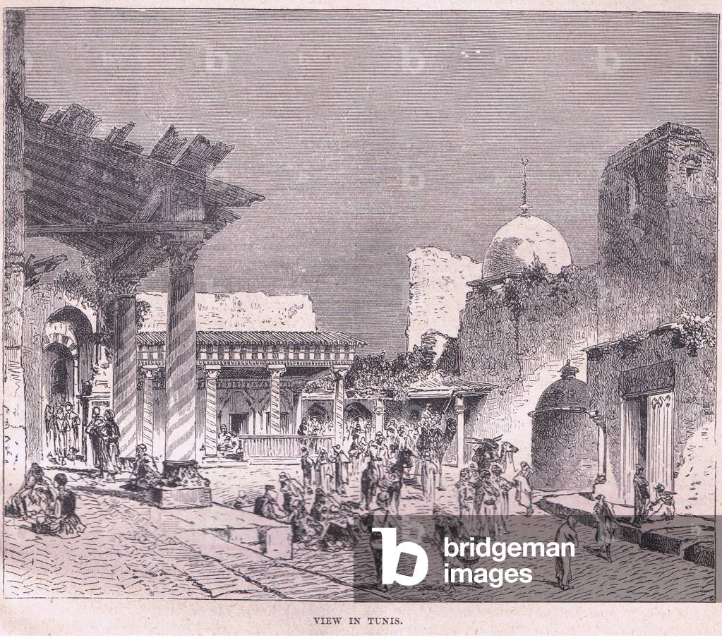 View in Tunis (litho)