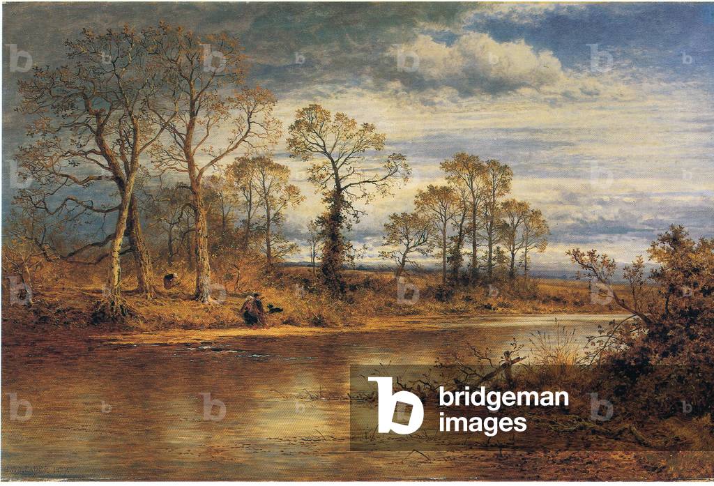 An English river in autumn (colour litho)