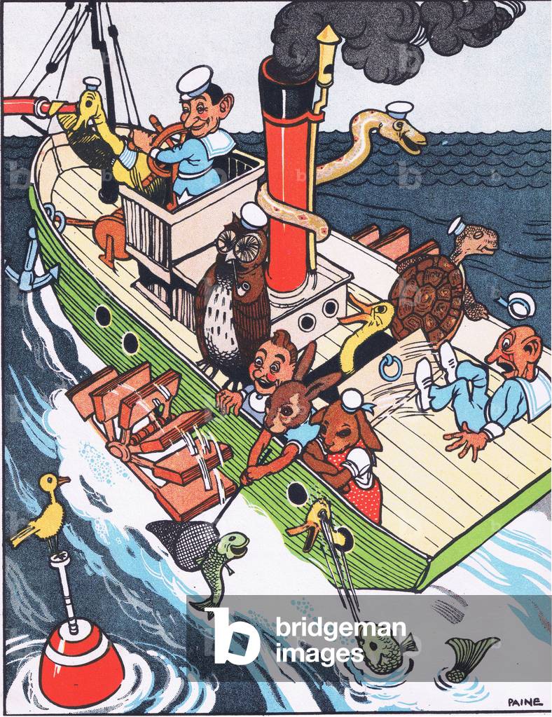 Life on the ocean waves, from Jolly Days in the Country published by Blackie & Son Ltd, 1949 (colour litho)