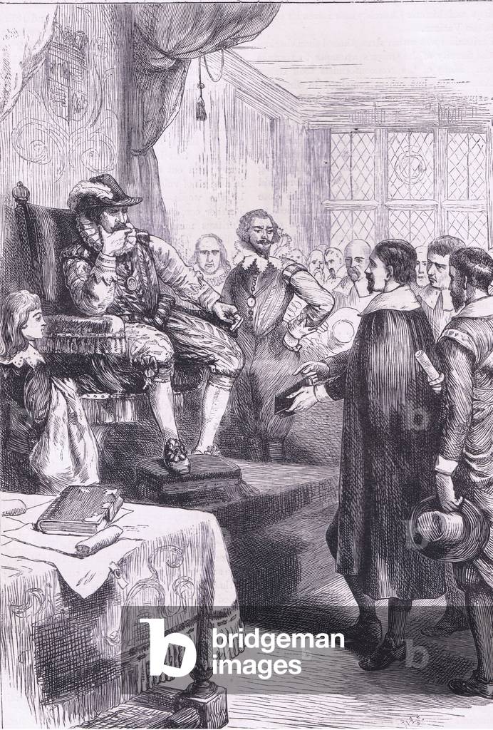 Puritans before James I, illustration from Cassell's History of the United States pub. by Petter & Galpin c.1890 (litho)