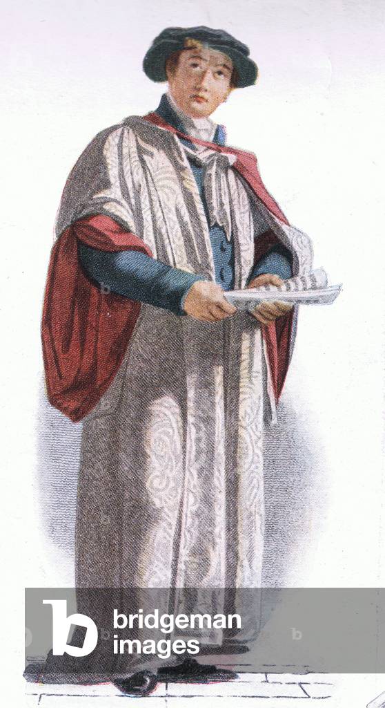 Doctor of Music, illustration from The Sphere, 1953 (colour litho)