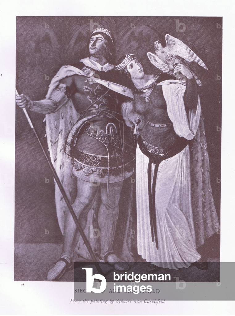 Siefried and Kriemhild, 1920's (litho)