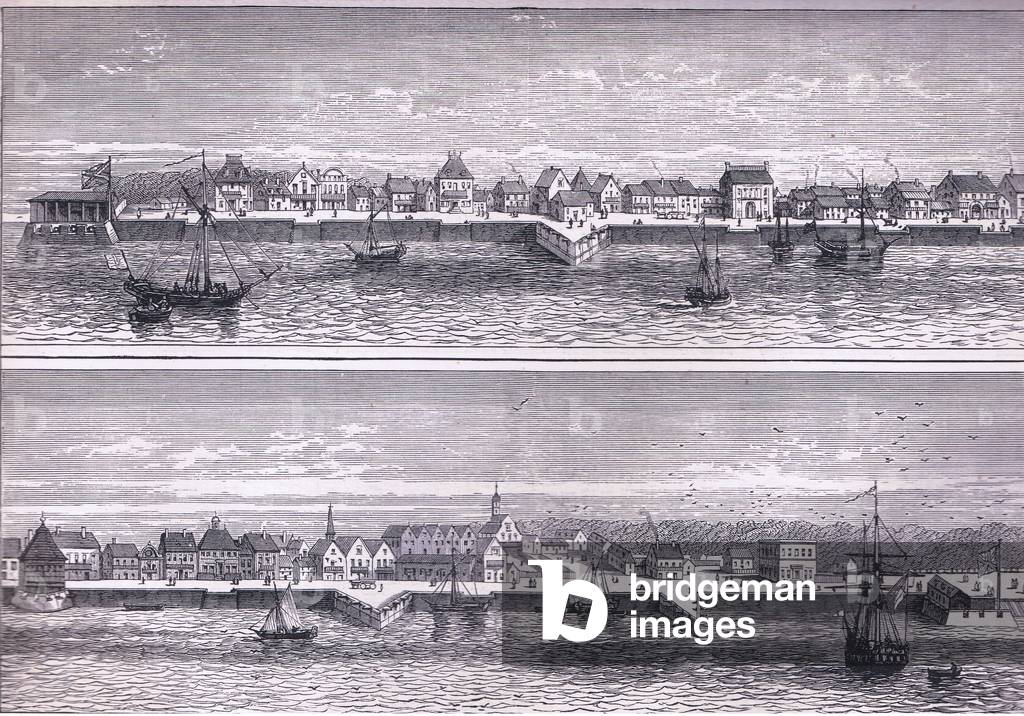 Old view of Charlestown, illustration from History of the United States published by Cassell Pelter & Galpin, c.1890 (litho)