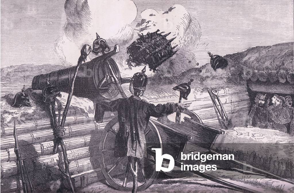 Trying the enemies range, Cassells History of the War between France and Germany published by Cassell and Company Limited, c.1890 (litho)