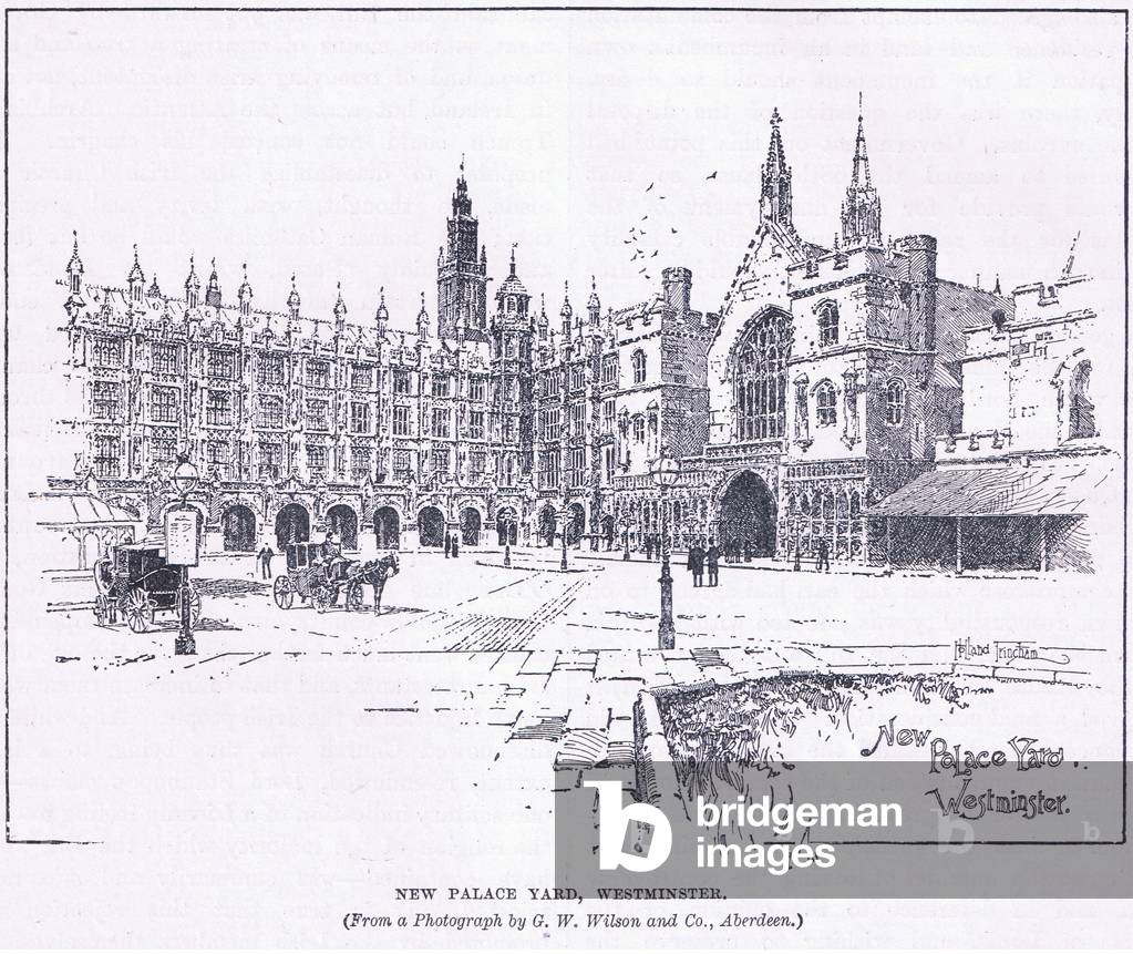 New Palace Yard, Westminster (litho)