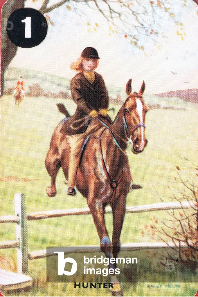 Hunter, illustration from Pepys Family Favourites Card Game c.1960's  (colour litho)