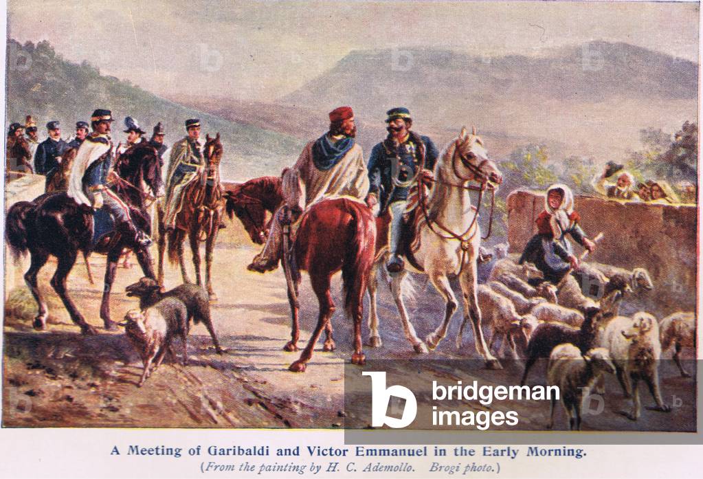 The meeting of Garabaldi and Victor Emmanuel