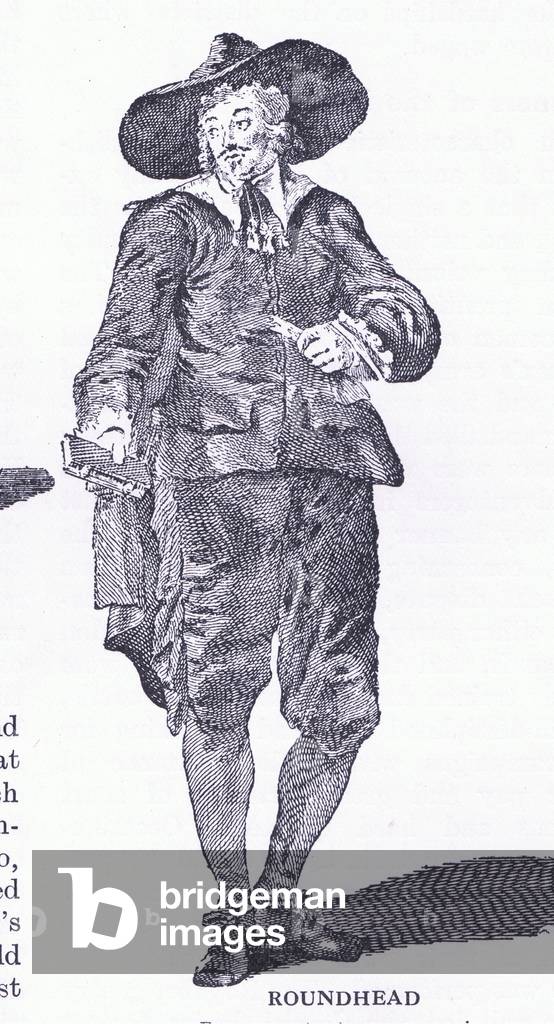 A Roundhead, from Cassells History of the British People published by the Waverley Book Company Limited, c.1940 (litho)