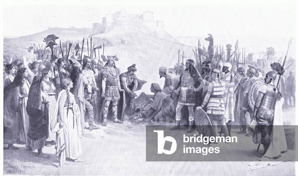 Hannibal meeting the Gallic chiefs (litho)