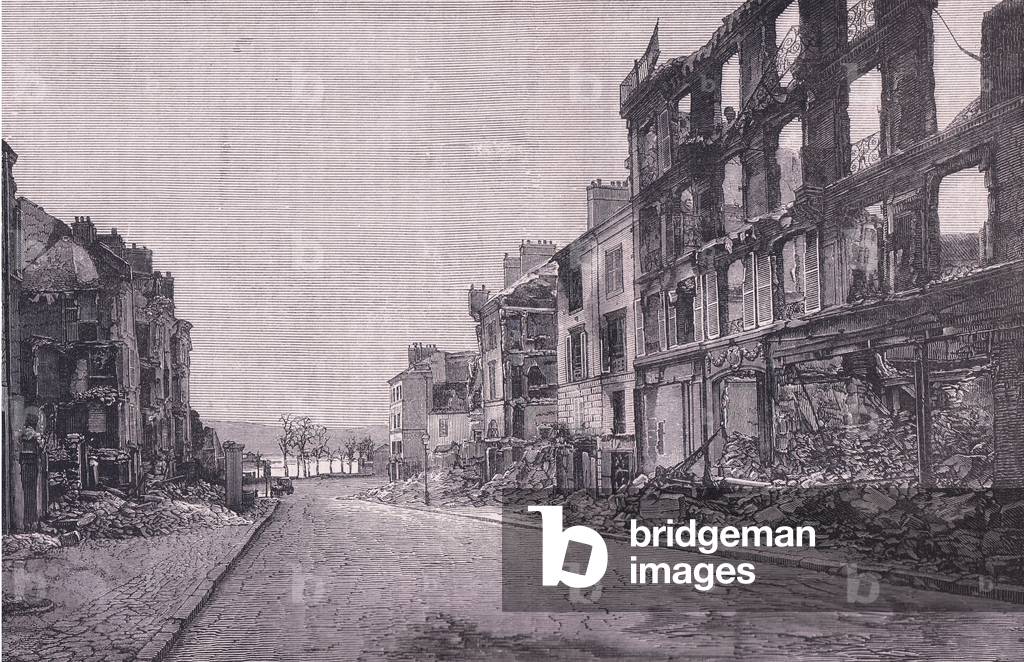 Street in St Cloud, Cassells History of the War between France and Germany published by Cassell and Company Limited, c.1890 (litho)