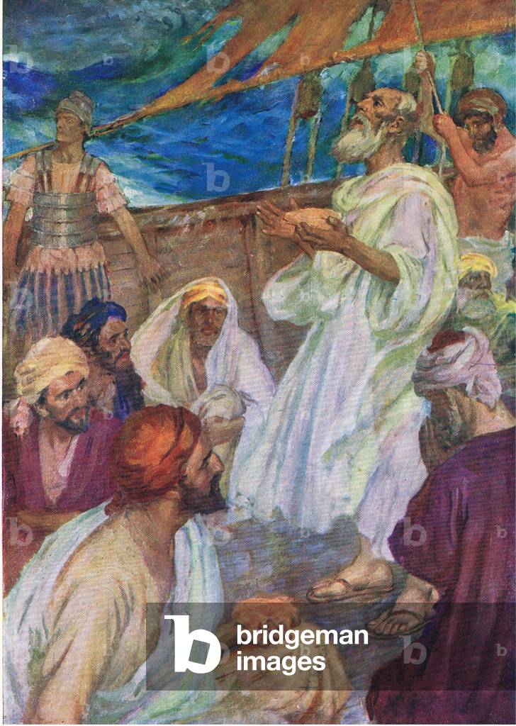 Paul's voyage to Rome, from The Bible Picture Book published by Thomas Nelson, c.1950 (photo)