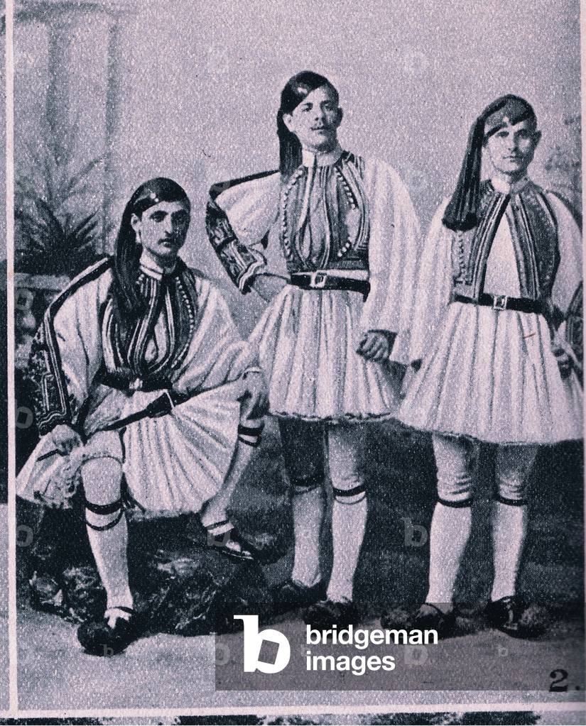Men of the Evzone (Highland Regiment of Greece) (litho)