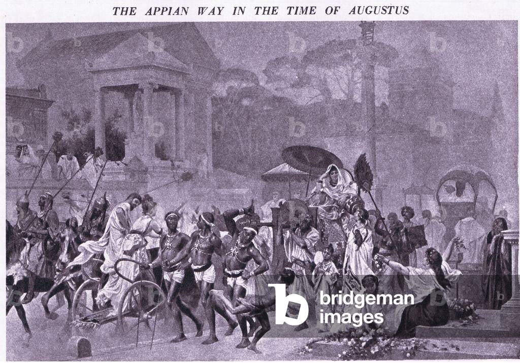 The Appian Way in the time of Augustus, 1925 (litho)