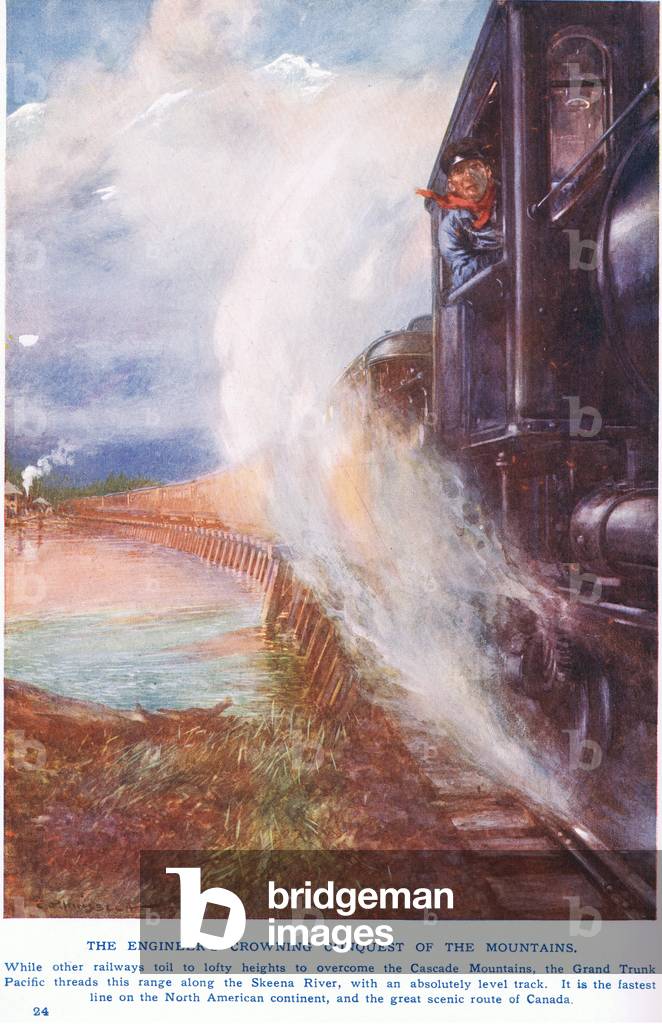 The engineers crowning conquest of the mountains, Cascade Mountains, Grand Trunk Pacific