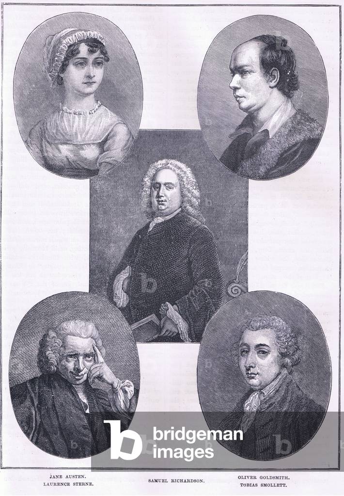 Famous novelists  (litho)