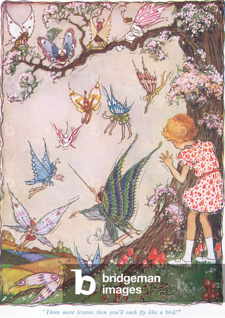 The lesson (colour litho)
