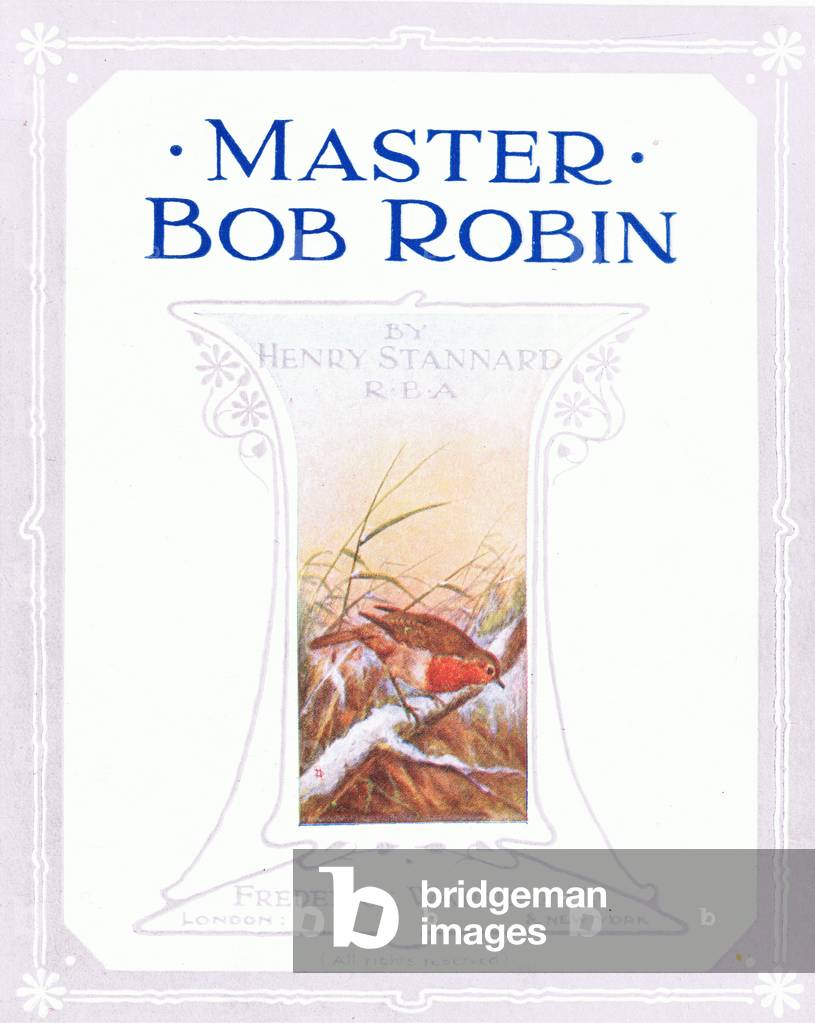 Title Page design, illustration from Master Bob Robin published by Frederick Warne & Co, c.1920 (colour litho)