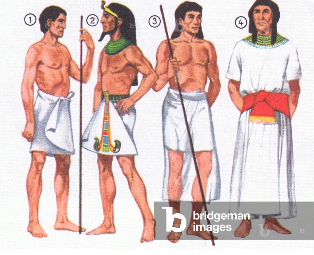 Egyptian dress, from Knowledge Magazine, 1963 (colour litho)