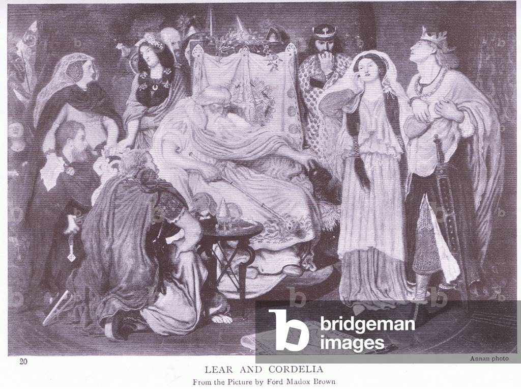 Lear and Cordelia, illustration from Celtic Myth and Legend published by The Gresham Publishing Company, c.1920 (litho)