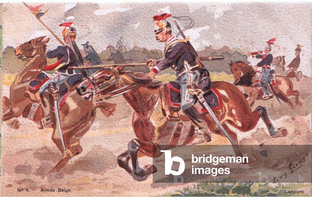 Lanciers, Postcard, 1920's (colour litho)