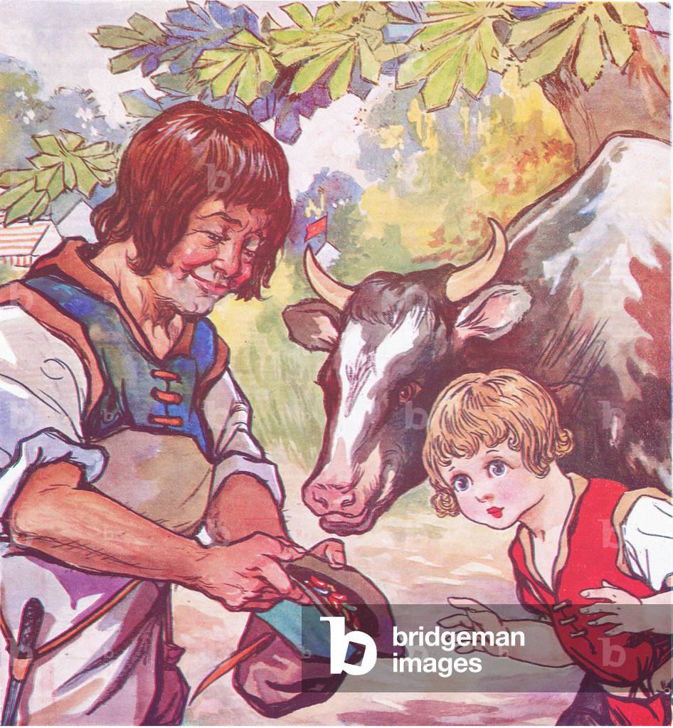 Jack and the beans, from The Golden Year published by Wells Gardner Darton & Co, c.1930 (litho)