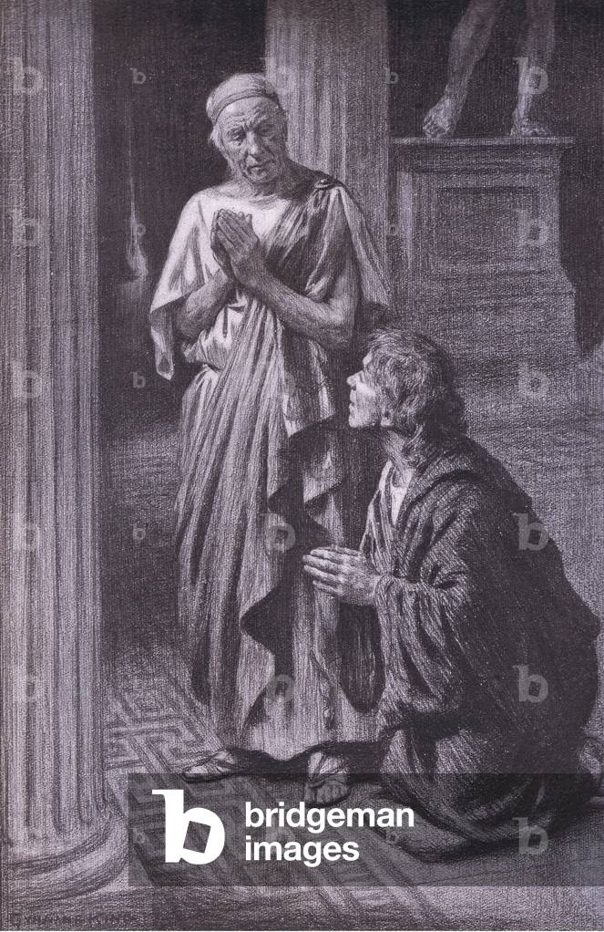 The philosopher and his friend at Prayer, Bibbys Annual, 1916-1917 (litho)