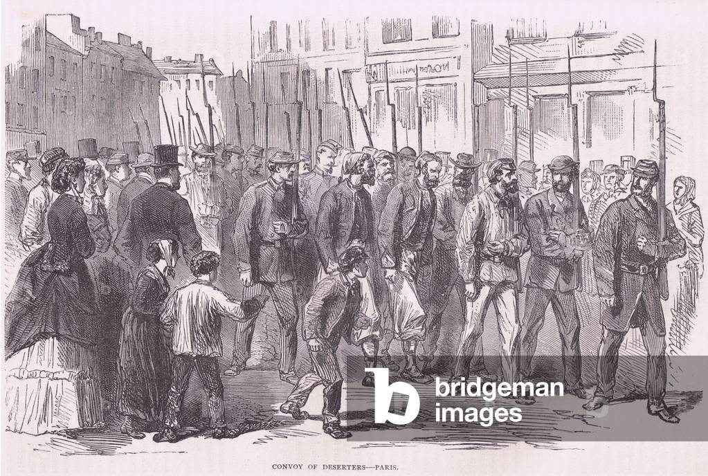 Convoy of deserters-Paris, Cassells History of the War between France and Germany published by Cassell and Company Limited, c.1890 (litho)