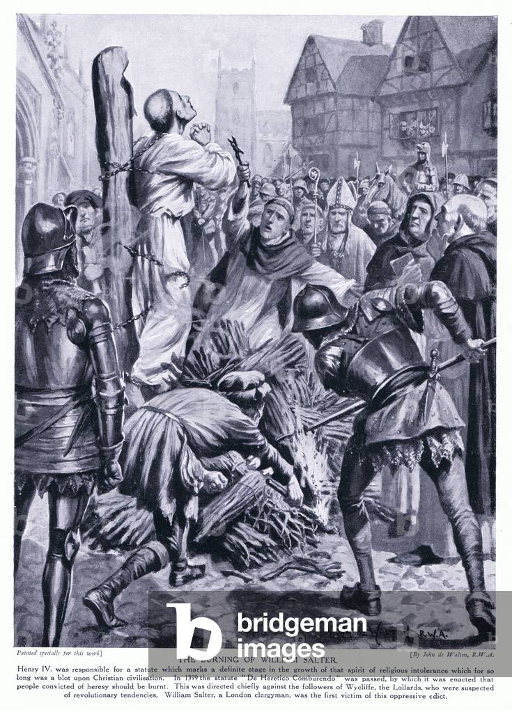 The burning of William Salter, 1920's (litho)
