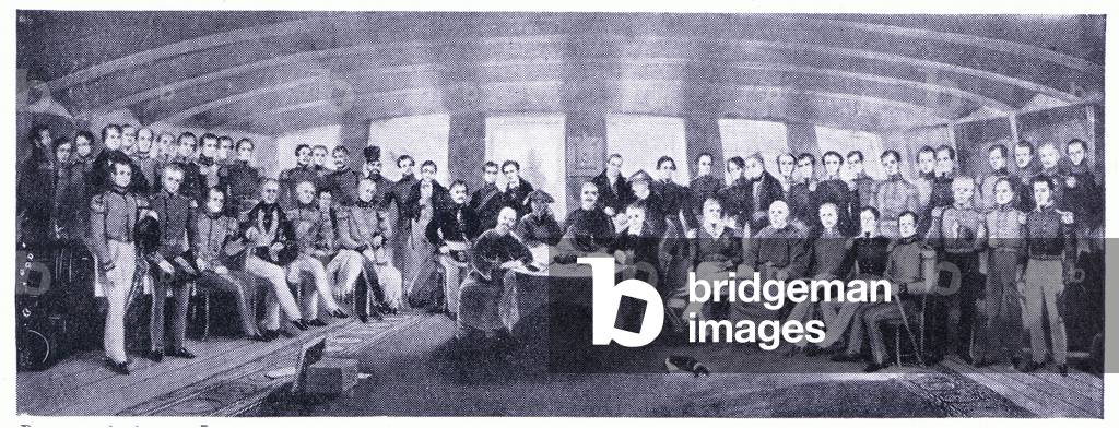 The Treaty of Nanking 1842 AD (litho)