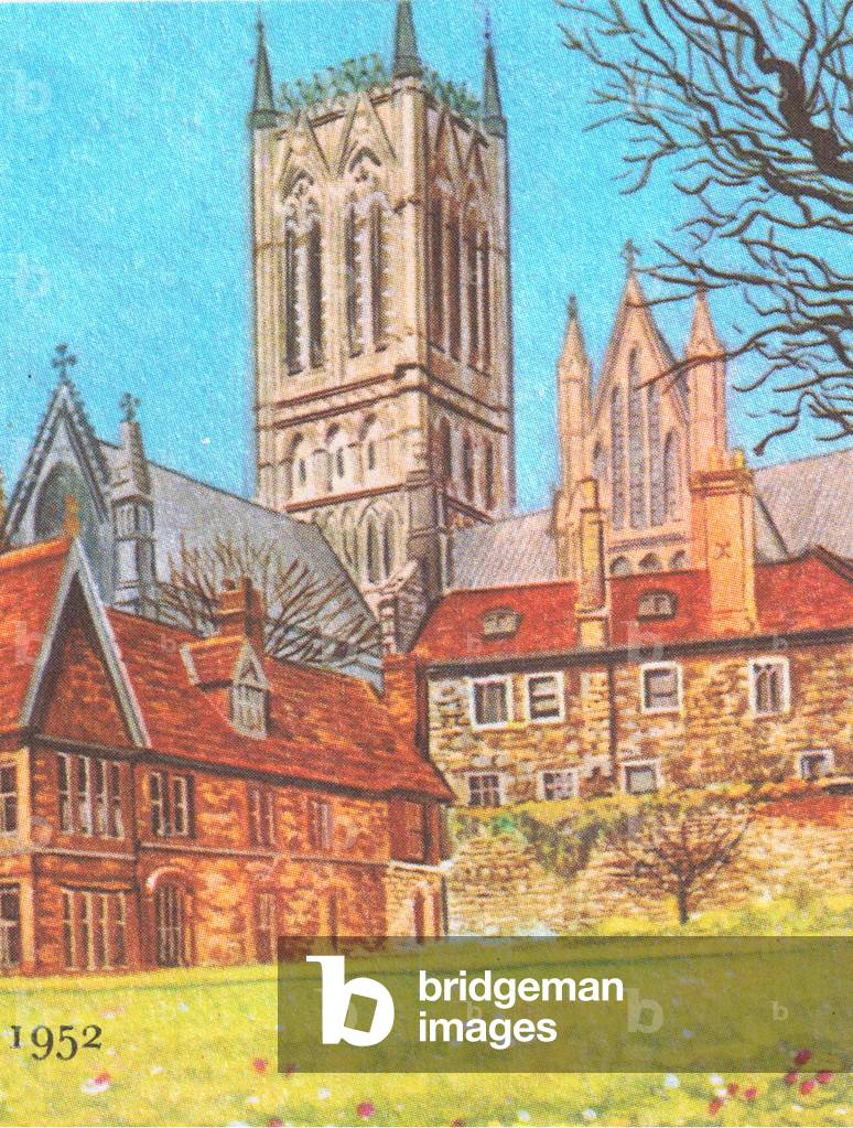 Lincoln Cathedral, from Knowledge Magazine, 1963 (colour litho)