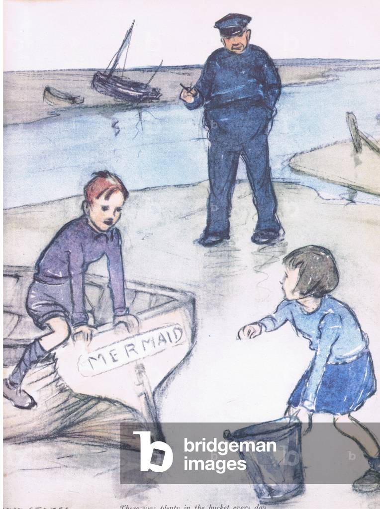 There was plenty to bucket every day, from Mudlarks published by Collins, 1940 (colour litho)