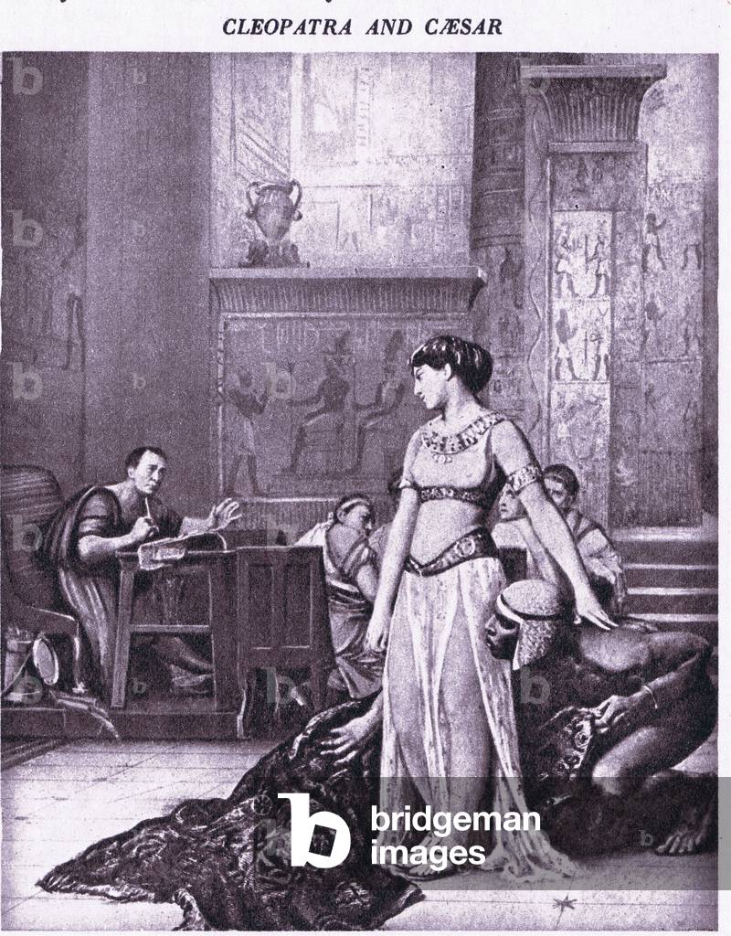 Cleopatra and Caesar, 1925 (litho)