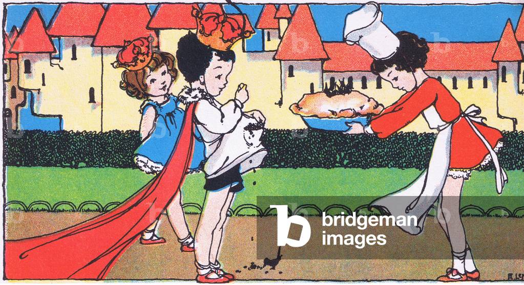 Sing a Song of Sixpence, from Jolly Days in the Country published by Blackie & Son Ltd, 1949 (colour litho)