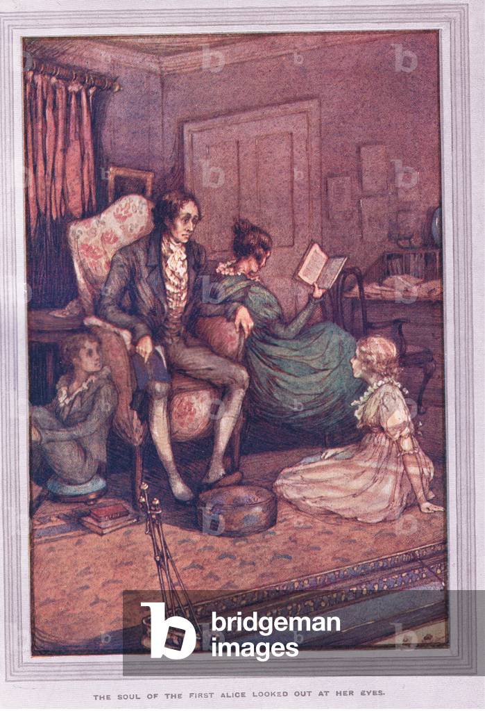 The soul of the first Alice looked out at her eyes (colour litho)