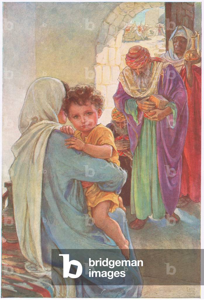 The Adoration of the Magi,  (colour litho)