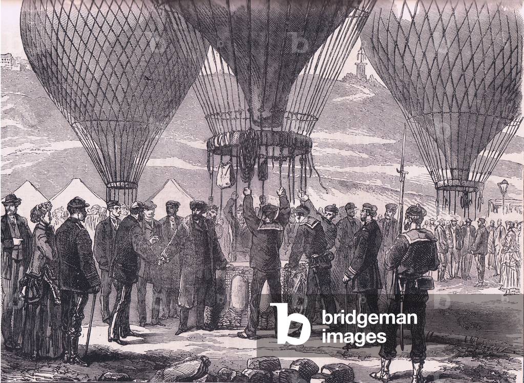 M Gambetta starting for Tours, Cassells History of the War between France and Germany published by Cassell and Company Limited, c.1890 (litho)