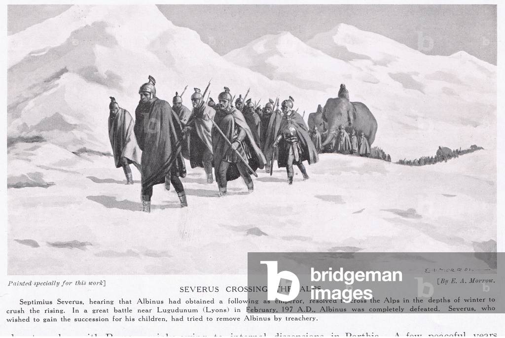 Severus crossing the Alps