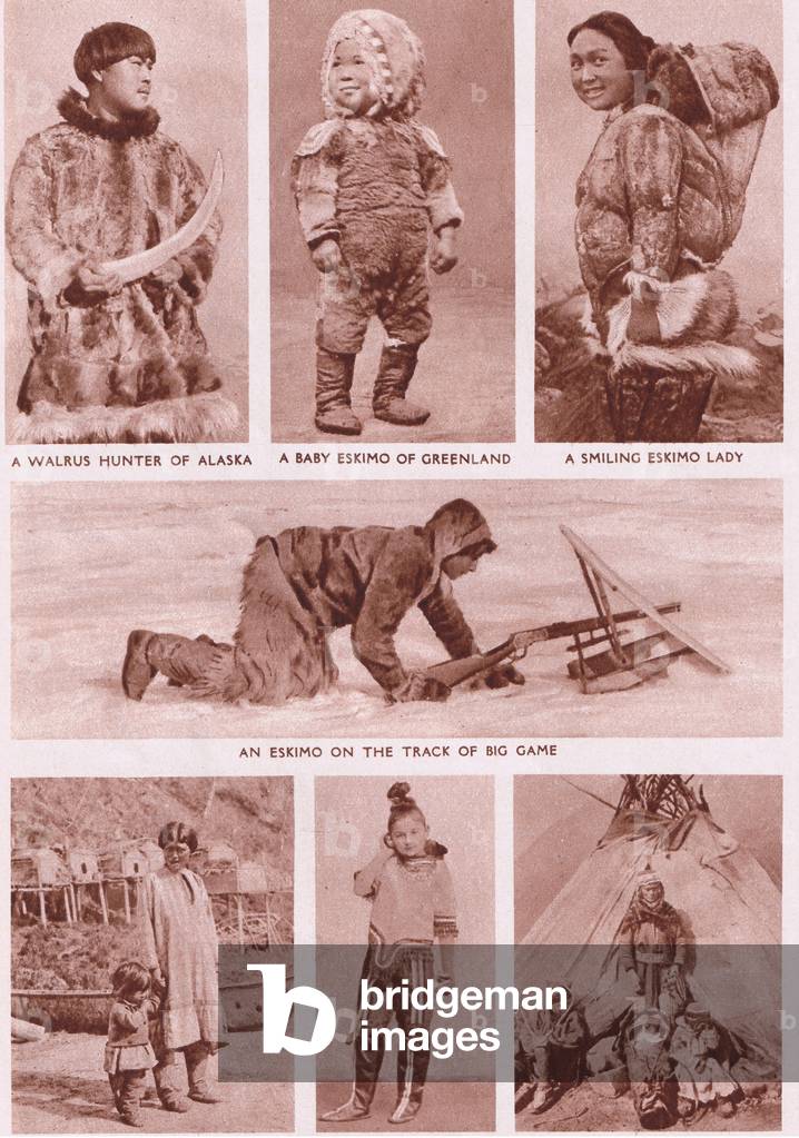 Eskimos, illustration from My Magazine (Arthur Mee), c.1920-30 (litho)
