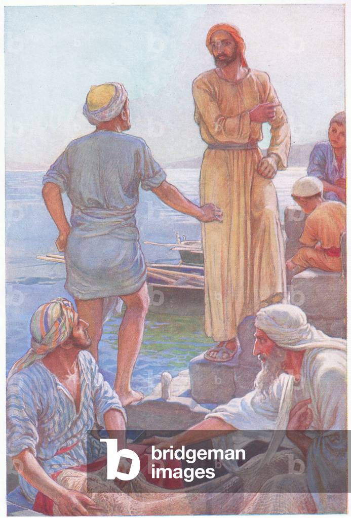 The call of the first Disciples ,  (colour litho)