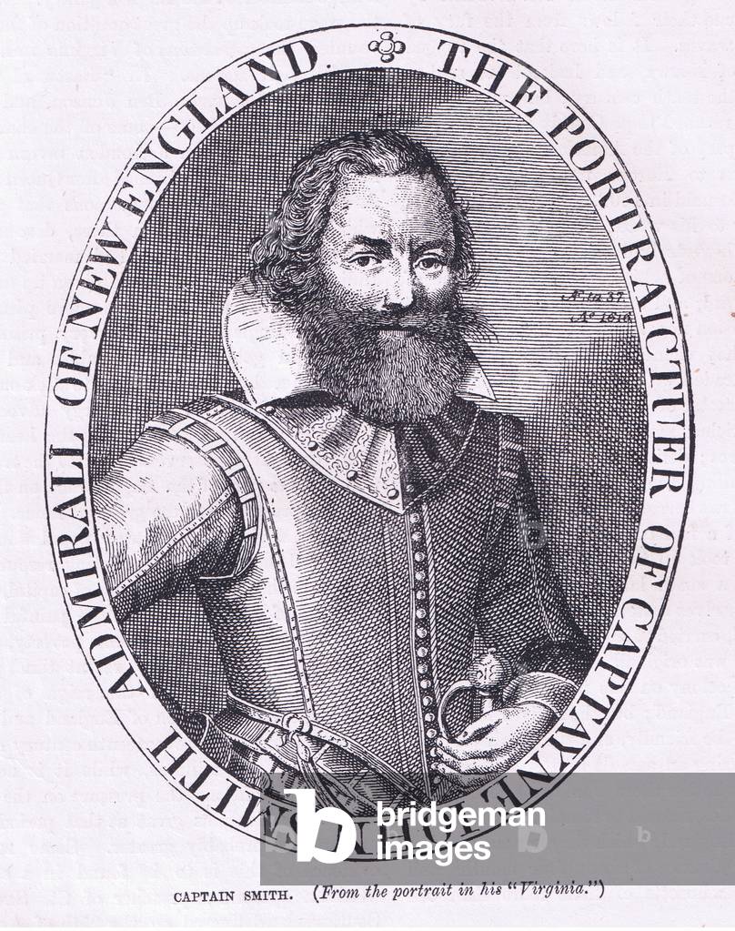 Captain Smith, illustration from Cassell's History of the United States pub. by Petter & Galpin c.1890 (litho)