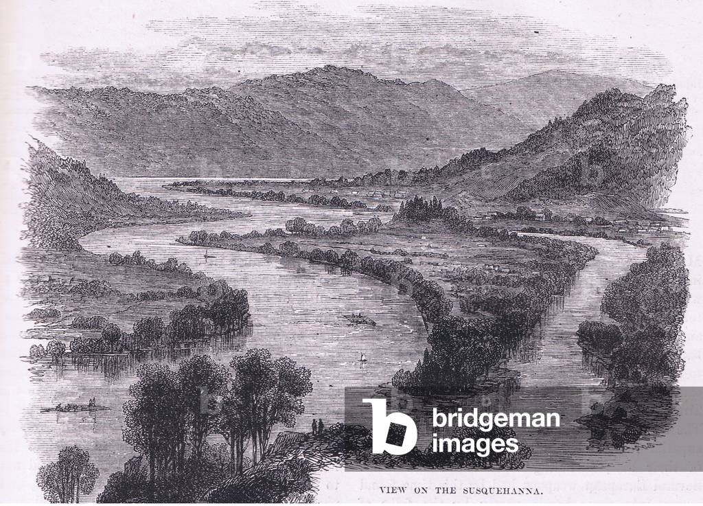 View of the Susquehanna, illustration from Cassell's History of the United States pub. by Petter & Galpin c.1890 (litho)
