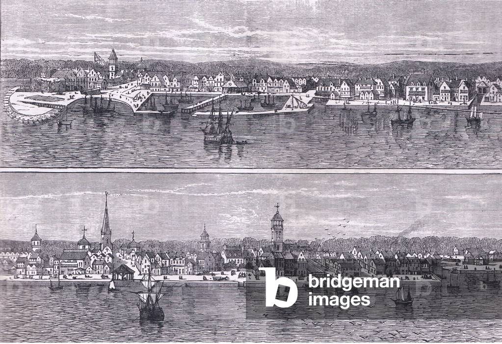 New York in the middle of the nineteenth century, illustration from Cassells History of the United States published by Cassell, Petter & Galpin, c.1900 (litho)