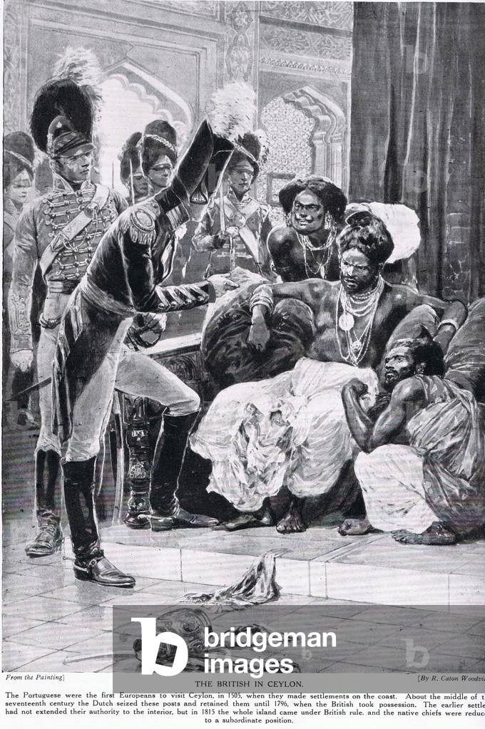 The British in Ceylon, illustration from 'Hutchinson's Story of the British Nation', c.1923 (litho)