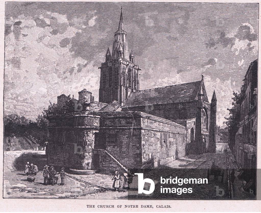 The Church of Notre Dame, Calais (litho)