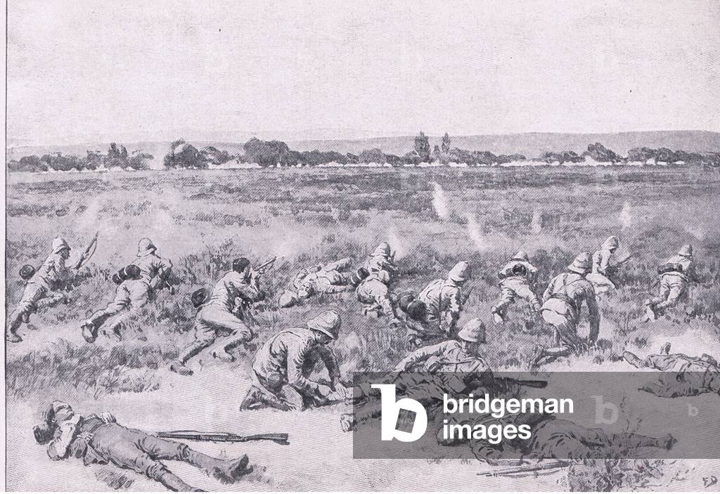 The Battle of Modder river (litho)