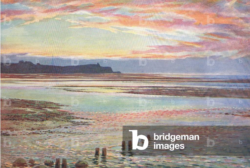 The mouth of the River Doon, from Hutchinson's Beautiful Britain pub. by Hutchinson & Co, c.1920 (colour litho)