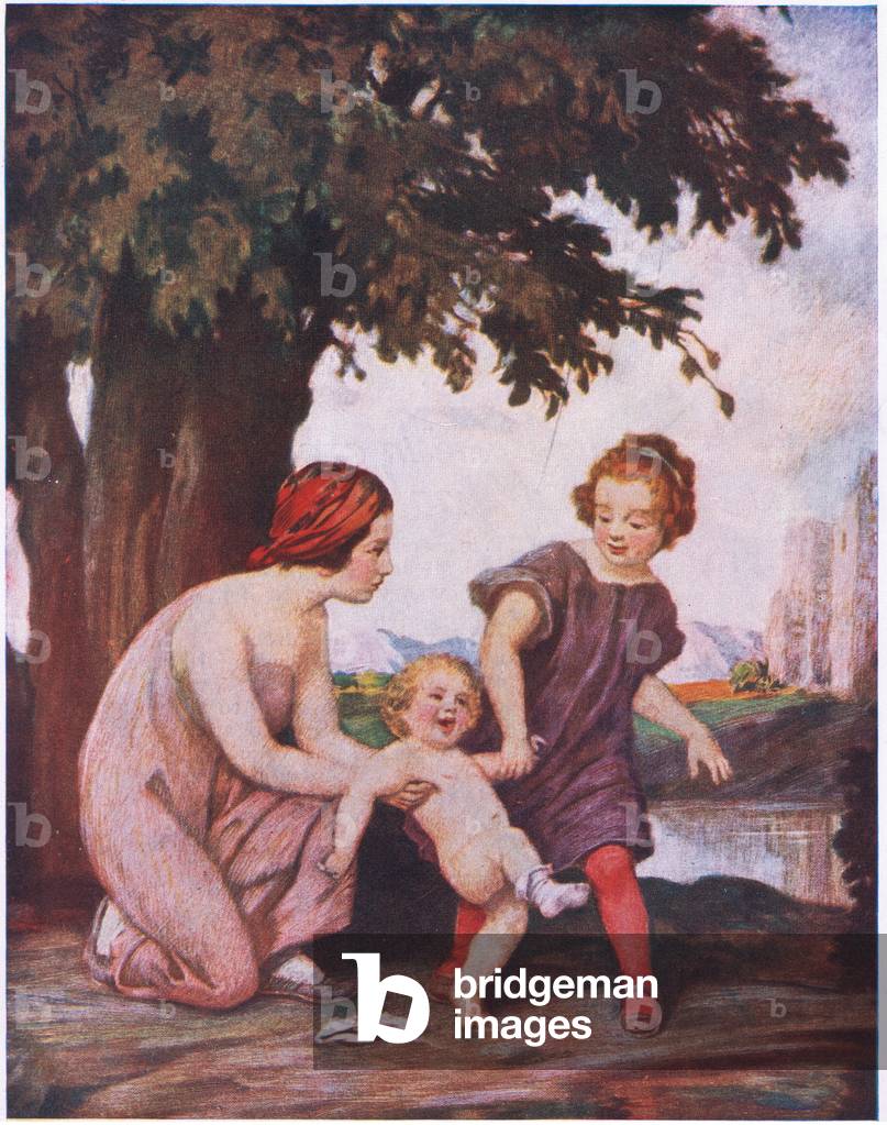 The first steps, illustration from My Magazine (Arthur Mee), c.1920-30 (colour litho)