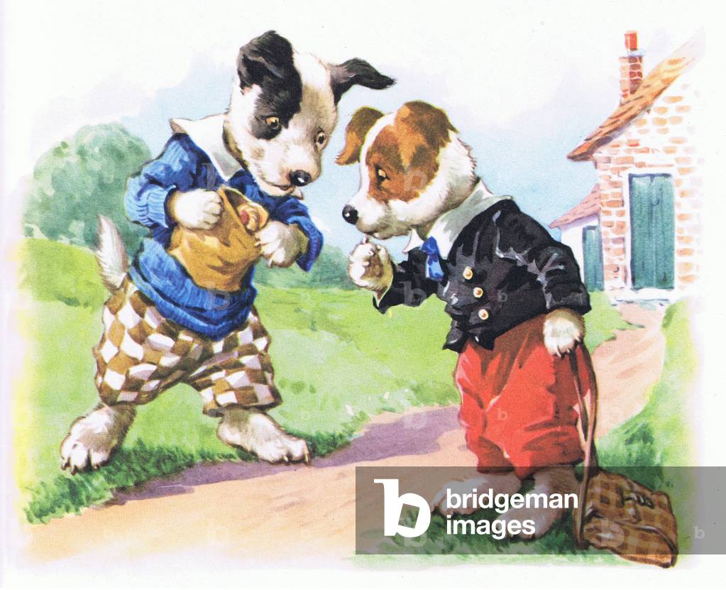 She gave me cakes to eat on the way, from Somebody's Darlings pub.by Juvenile Productions, 1957 (colour litho)